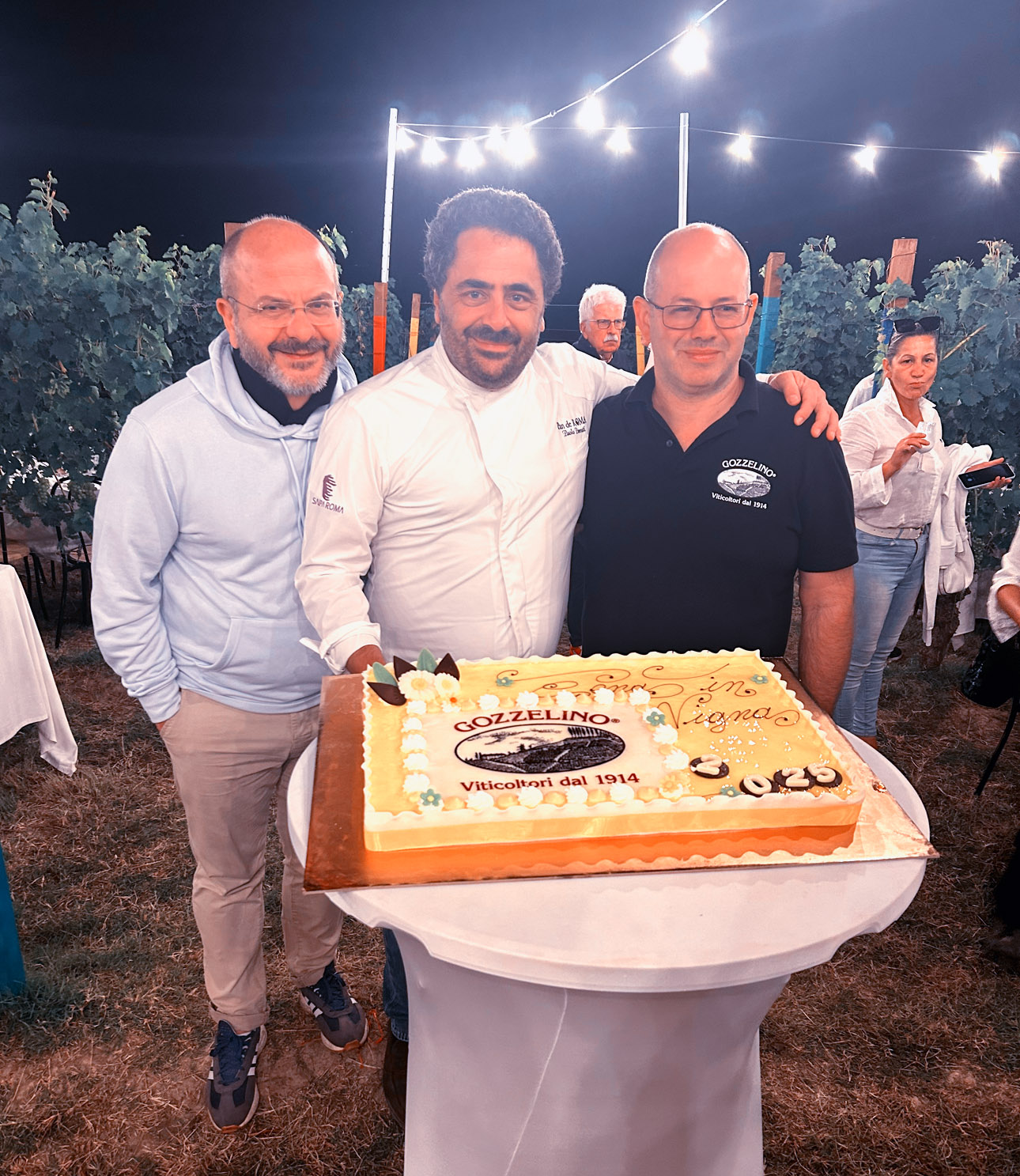 Paolo Pannuti con Lorenzo Gozzellino e il direttore commerciale Paolo Lo Schiavo