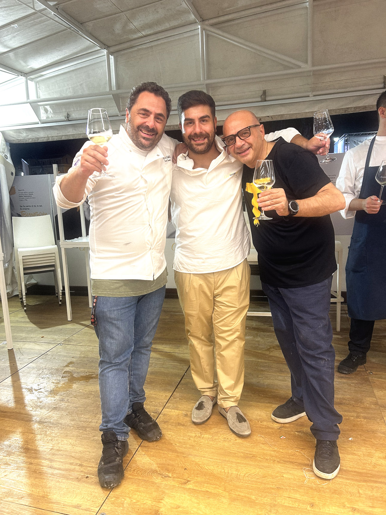 Paolo Pannuti e Salvo Leanza con Francesco Primo